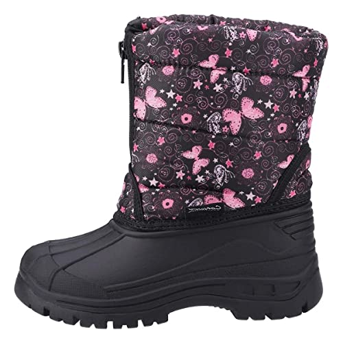 Cotswold Iceberg Kids Black Butterfly Snow Boot - Size 10 Child UK - Multicolour