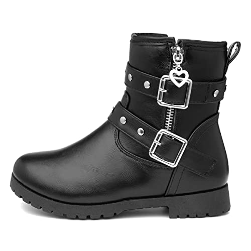 Walkright Lexie Kids Black Studded Ankle Boot - Size 10 Child UK - Black