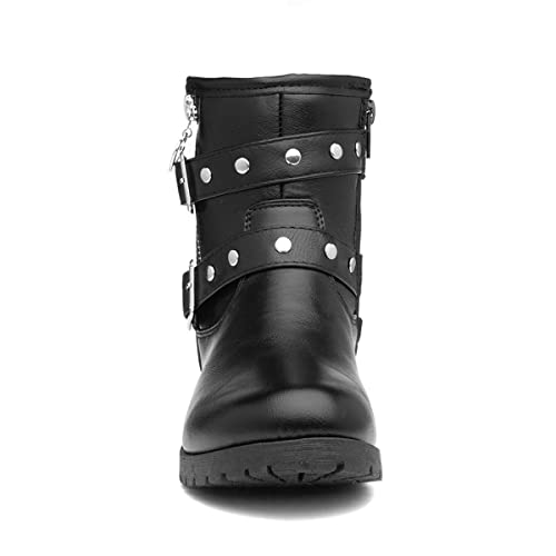 Walkright Lexie Kids Black Studded Ankle Boot - Size 10 Child UK - Black