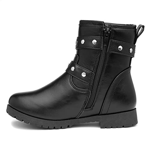 Walkright Lexie Kids Black Studded Ankle Boot - Size 10 Child UK - Black