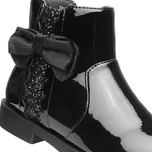 Walkright Lauren Girls Black Patent Ankle Boot - Size 7 Child UK - Black