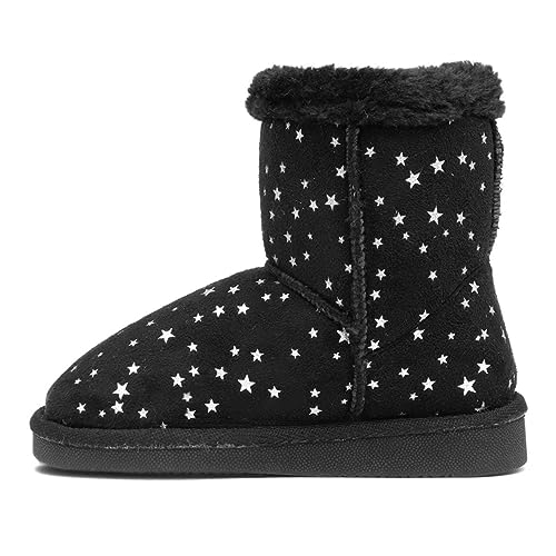 Walkright Floss Kids Black Fur Lined Boot - Size 13 Child UK - Black