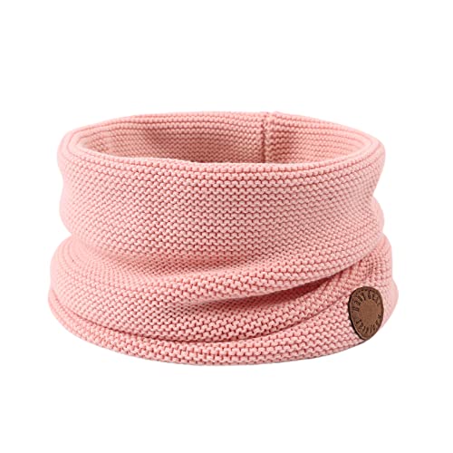 XIAOHAWANG Knitted Baby Boys Girls Scarf Warm Autumn Winter Toddler Scarves Cotton Kids Neck Warmer (Pink)