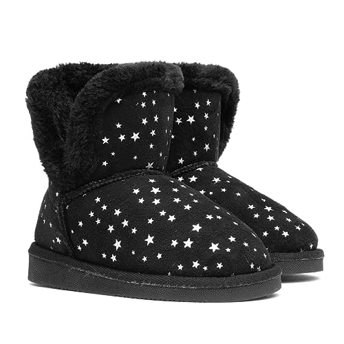 Walkright Floss Kids Black Fur Lined Boot - Size 13 Child UK - Black