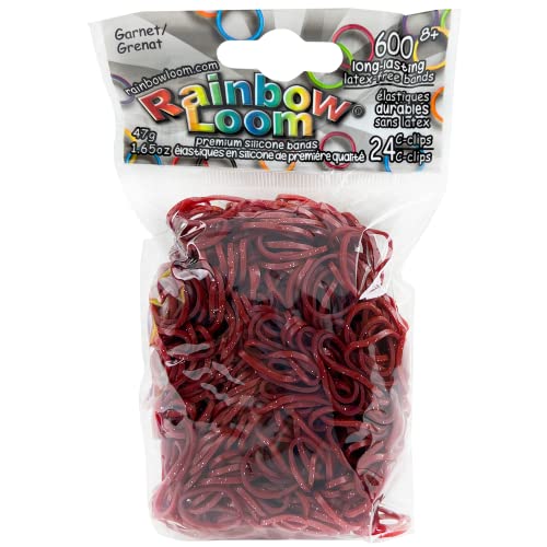 Rainbow Loom Glitter Bands - Garnet