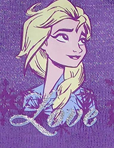 Disney Frozen Elsa Hat Scarf Gloves Set (52 cm, Purple)