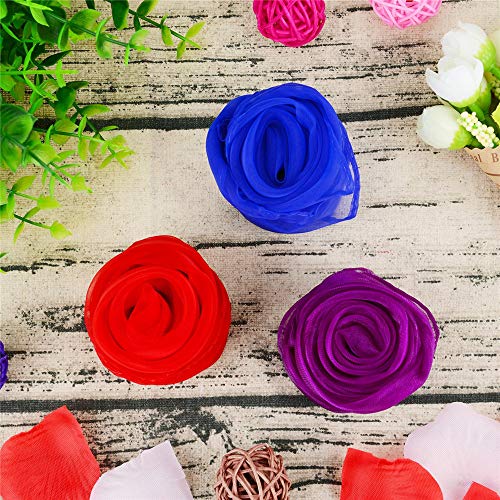 Kiseki Square Juggling Silk Dance Scarf Magic Tricks Scarves Movement Scarves Performance Props Accessories 12pcs 6 Colors