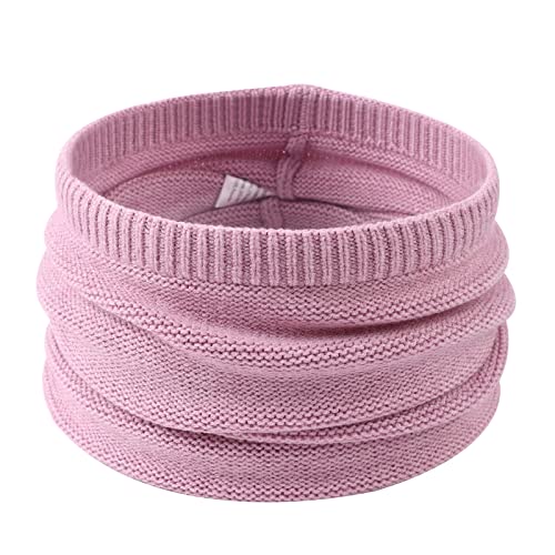 Knitted Baby Boys Girls Scarf Autumn Winter Toddler Scarves Warm Round Neck Warmer Infant Toddler Kids (Purple)