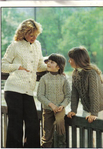Sirdar Family Aran 20 designs Knitting Pattern Booklet: Children's, Women's, Men's: Jackets, Cardigans, Sweaters, Hats, Scarfs, Mittens