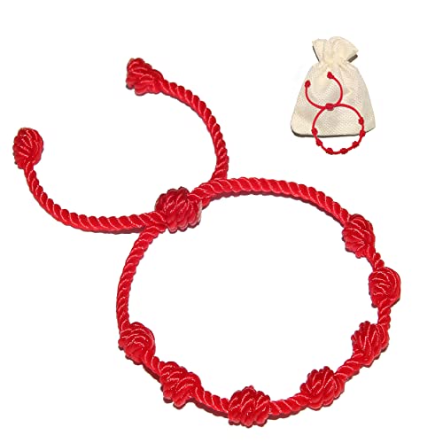 PHITECUS Red Bracelet for Babies, Baby Girl and Baby boy. Protection Amulet for Children. String for Good Luck and The Evil Eye. Infant Bracelet for Newborn and Kids, 5,5" - 6", no gemstone,