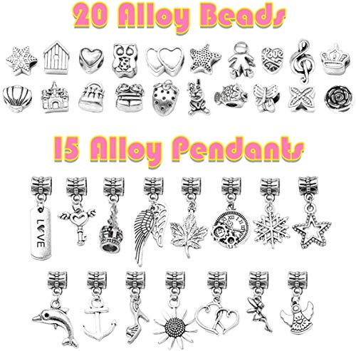 Kids Gift for 6 7 8 9 10 Year Old , Jewellery for Girls Age 9 10 11 12 Kids Arts and Crafts for 5-11Year Girl Birthday Present for 7 8 9 10 Year Old Gifts Charm Bracelet Kit