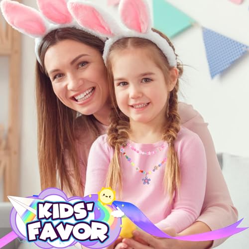 PinkSheep Kids Beaded Necklace And Bracelet 3 Sets, Little Girls Jewelry In Box, Favors Bags For Kids