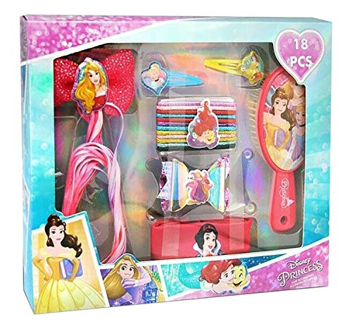 Licenced Disney Character Disney Princess Girls Jewellery Set and Hair Accessories 18 Pieces Christmas Kids Gift 3+year