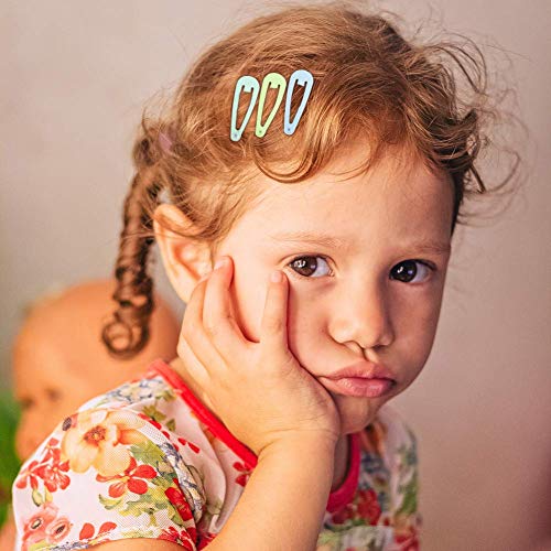 Pack of 100 Baby Hair Clips Girls Hair Clips Small Colourful Mini Baby Hair Clips Children's Jewellery Snap Hair Clips Colourful in 20 Colours Hair Accessory for Children and Women (3 cm)