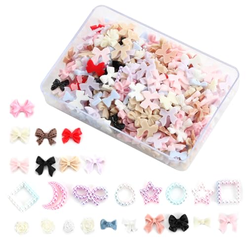 3D Nail Art Charms - 400 PCS Multi Shapes Resin DIY Craft Making Nail Decorations for Nail Art Accessories Jewelry, Phone Case - Bow, Lollipop, Butterfly, Flower, Bear, Heart Jewelry Design