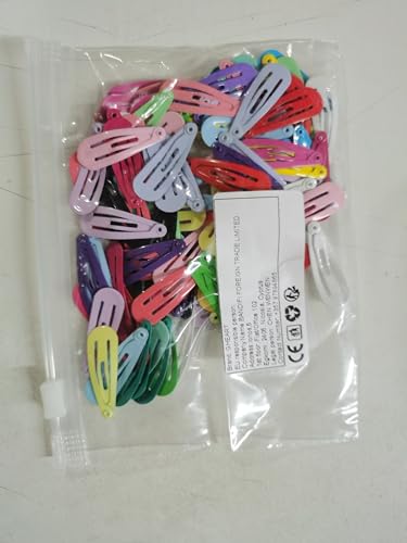 Pack of 100 Baby Hair Clips Girls Hair Clips Small Colourful Mini Baby Hair Clips Children's Jewellery Snap Hair Clips Colourful in 20 Colours Hair Accessory for Children and Women (3 cm)