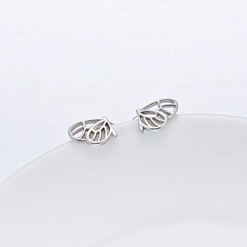 ROMANTICWORK Butterfly Earrings 925 Sterling Silver Butterfly Stud Earrings for Women Girls Hypoallergenic Earrings Birthday Jewelry Gifts