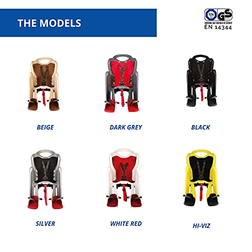 Mr Fox- Rear seat for Bicycle - for children up to 22 kg, from 3 to 8 years old - can be fixed to frame - Beige