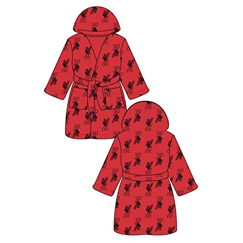 Kids Liverpool Football Dressing Gown Bath Robe Boys Girls Size 9-10 Years Red