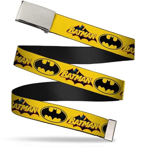Buckle-Down Kids Web Belt Batman, Multicolor, 1.0" Wide-Fits Size 20 US