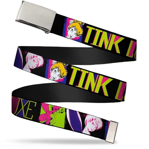 Buckle-Down Kids Web Belt Tinker Bell, Multicolor, 1.0" Wide-Fits Size 20 US