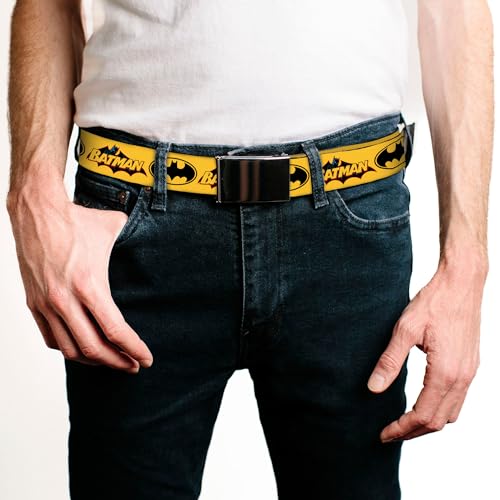 Buckle-Down Kids Web Belt Batman, Multicolor, 1.0" Wide-Fits Size 20 US