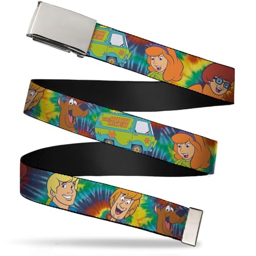 Buckle-Down Kids Web Belt Scooby Doo, Multicolor, 1.0" Wide-Fits Size 20 US