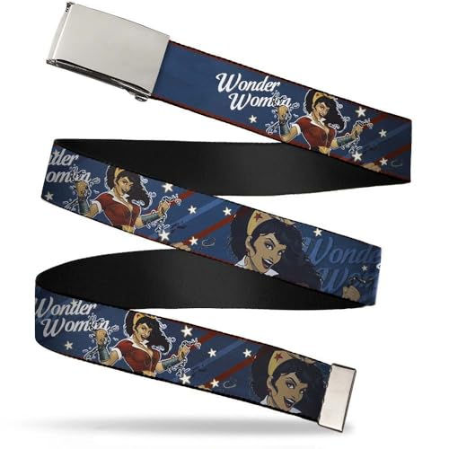 Wonder Woman DC Comics Superhero Old School Retro Outfit Web Belt Chrome