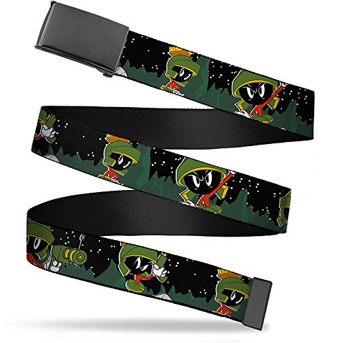 Buckle-Down Kids Web Belt Marvin The Martian 1.0", Multicolor, Wide-Fits Size 20 US