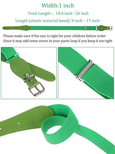 15 Pieces Kids Adjustable Elastic Belt Kids Toddler Belts Pin Buckle Belts for Girls