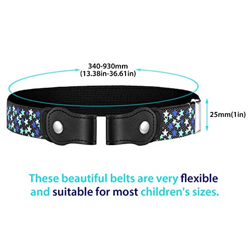 10 Pieces No Buckle Kids Belt Adjustable Elastic Belts Stretch Waistbelt for Boys Girls