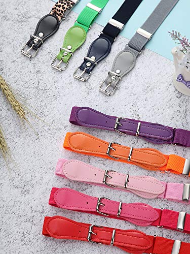 15 Pieces Kids Adjustable Elastic Belt Kids Toddler Belts Pin Buckle Belts for Girls