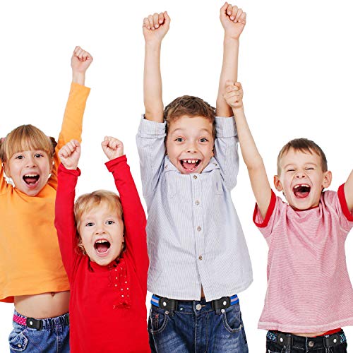 10 Pieces No Buckle Kids Belt Adjustable Elastic Belts Stretch Waistbelt for Boys Girls