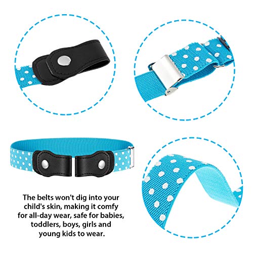 10 Pieces No Buckle Kids Belt Adjustable Elastic Belts Stretch Waistbelt for Boys Girls