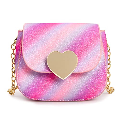 VOLGANIK ROCK Cute Little Handbag Heart Design Girls Purse Little Grils Pink Crossbody Bag Shoulder Bag for Girls Toddler