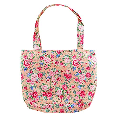 PESCI KIDS Girls Handbag for Toddler and Child Summer Floral Tote Bag (Pink)