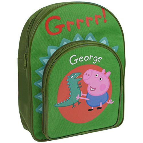 Peppa Pig George & Dinosaur Front Pocket Backpack School Bag Rucksack