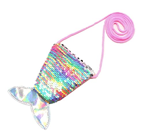 Sequins Coin Purse,Mermaid Tail Purse Handbags Zipper Wallet Pouch,Mini Children's Coin Purse,Crossbody Bags Change Purse Kids Wallets for Girls Kids Birthday Party Favors Decoration Shopping