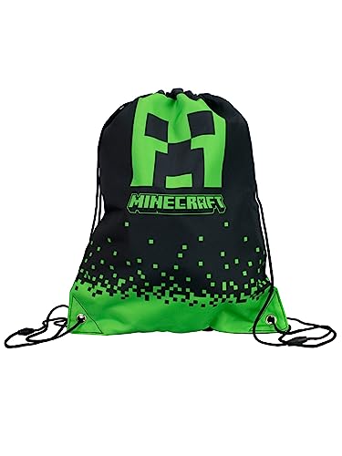 Minecraft Trainer Bag | Boys Creeper Shoe Bag | Drawstring Bags for Children | Official Merchandise