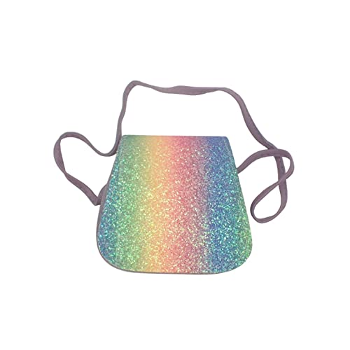 Topkids Accessories cute rainbow glitter handbag for kids sparkly presents for children pretty girls handbag (Purple)