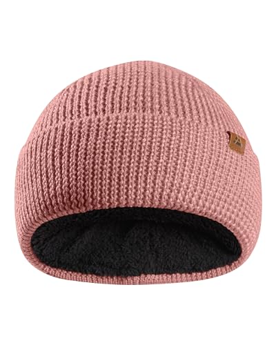 DANISH ENDURANCE Beanie Hat Kids, for Boys&Girls, Polar Fleece Beanie, Merino Wool for Autumn&Winter, Unisex Pink
