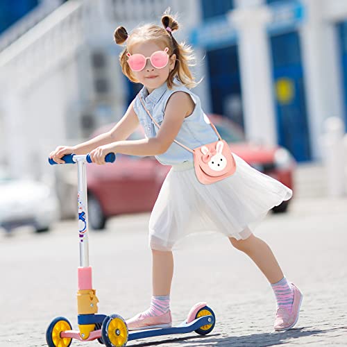 Photect Cute Rabbit Girls' Handbags and Shoulder Bags PU Leather Crossbody Bag with Adjustable Strap, Animal Ears Kids Sunglasses Bunny Pink Cartoon Sunglasses for Preschool Children Toddlers, Pink
