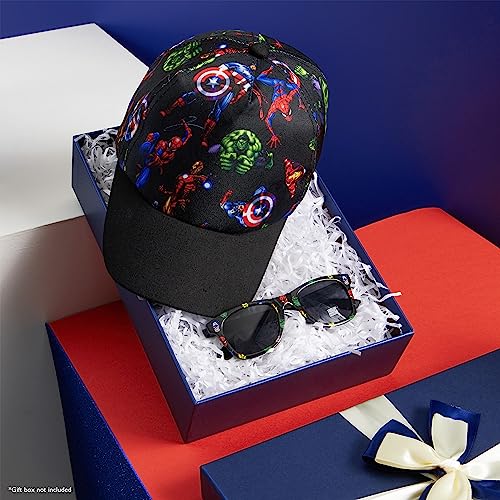 Marvel Baseball Cap for Boys Breathable Boys Hat Summer Accessories One Size Adjustable Strap Spiderman Avengers Gifts for Boys (Navy/Multi)