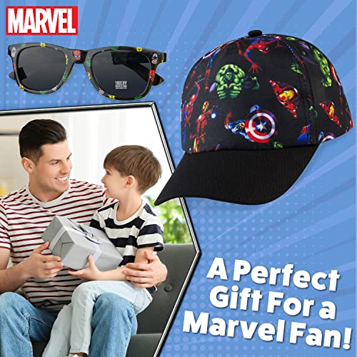 Marvel Baseball Cap for Boys Breathable Boys Hat Summer Accessories One Size Adjustable Strap Spiderman Avengers Gifts for Boys (Navy/Multi)