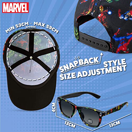 Marvel Baseball Cap for Boys Breathable Boys Hat Summer Accessories One Size Adjustable Strap Spiderman Avengers Gifts for Boys (Navy/Multi)