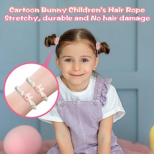 Little Girls Handbag Set, Cute Rabbit Girls' Shoulder Bags with Adjustable Strap, Cartoon Bunny Children's Hair Rope and Kids Sunglasses with Rabbit Ears, Crossbody Bags for Girls Birthday Presents