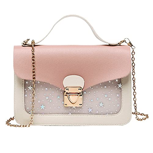 A-QMZL Girls Handbags Small Crossbody Bags Little Girls Shoulder Bag with Flap Cute Handbag Chain Detachable Three-Layer Mezzanine Large Capacity Handbag for Girls Teens (pink)