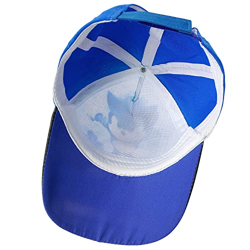 Bonamana Sonic Printing Baseball Cap for Boys Girls Adjustable Kid Hat Flat Brim Hat Children Sun Hat Visor Cap (City Running)