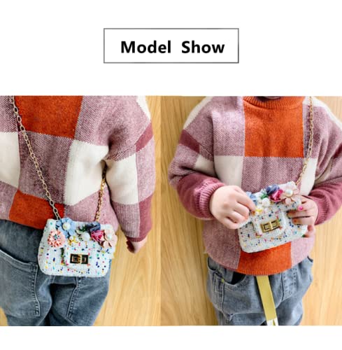 Little Girl Shoulder Bag Girls Handbags Portable Mini Purse Messenger Bag 1-5 Years Old Mini Flip Bag (Pink)