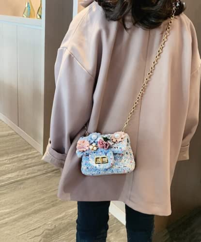 Little Girl Shoulder Bag Girls Handbags Portable Mini Purse Messenger Bag 1-5 Years Old Mini Flip Bag (Pink)